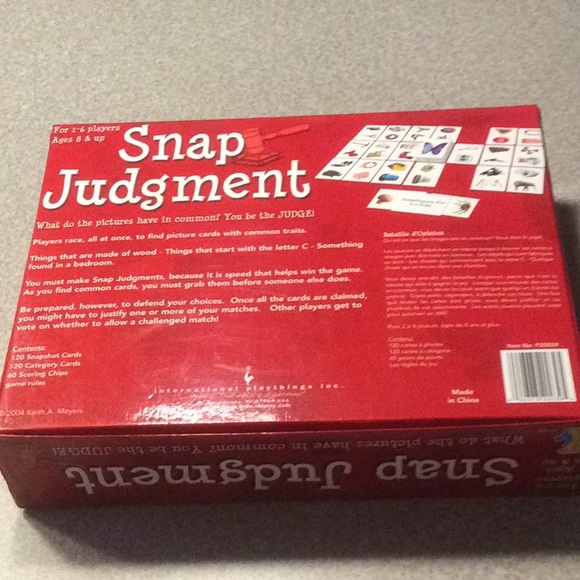 SNAP JUDGEMENT Board Game- 2004 edition - Picture 2 of 12